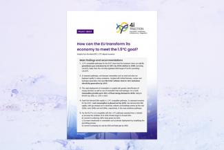 How can the EU transform its economy to meet the 1.5°C goal?